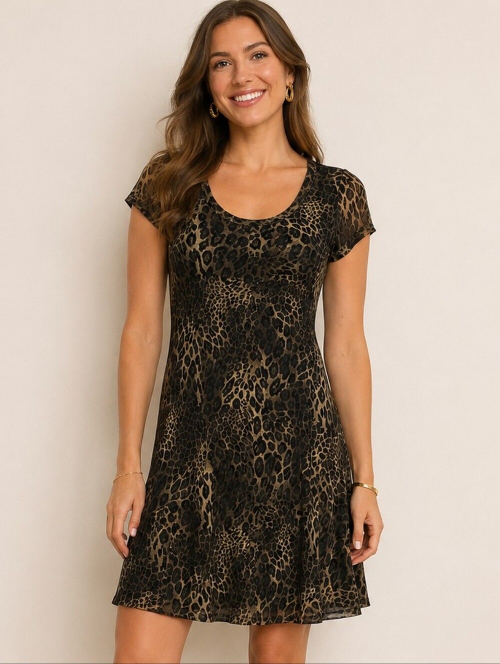 ❤️ KAREN KANE LEOPARD PRINT DRESS, SMALL